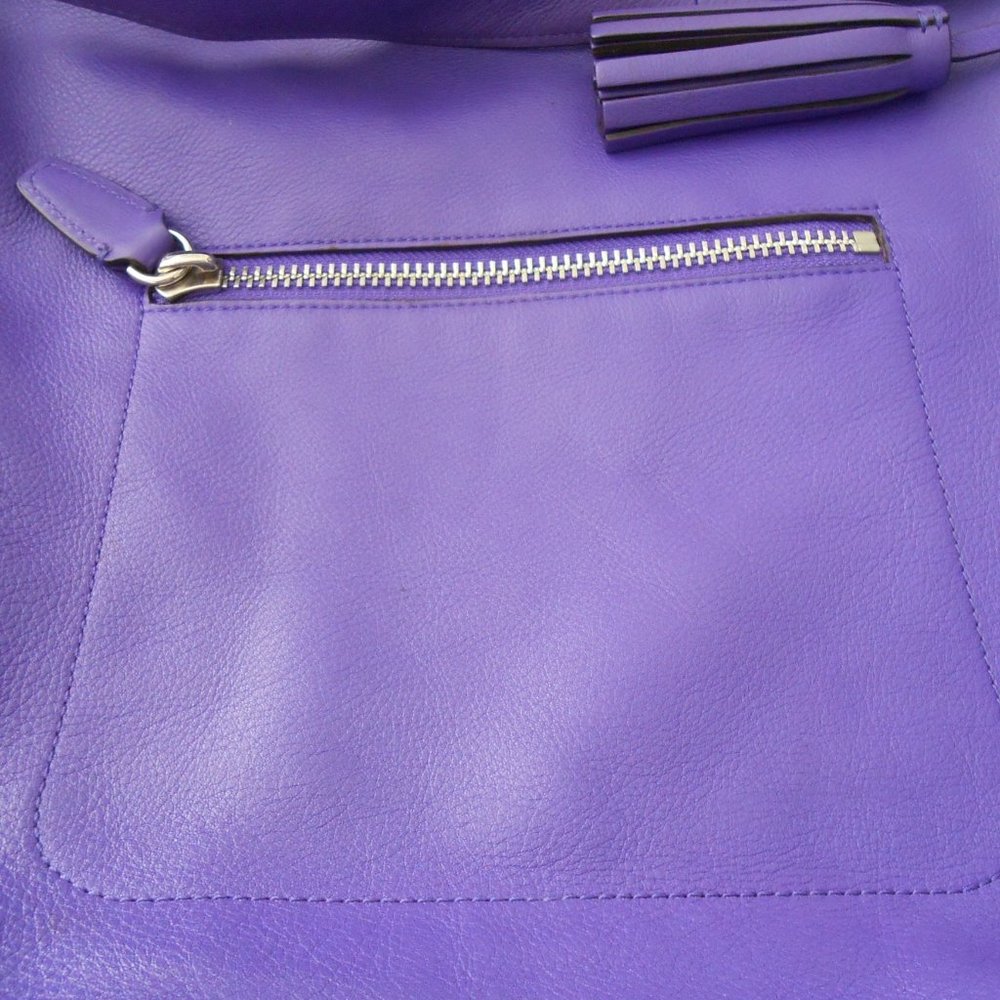 COACH LEGACY DUFLE LEATHER ULTRA VIOLET BAG - Picture 3 of 6